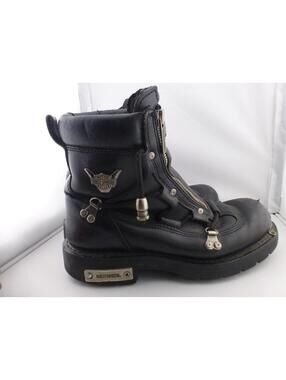 Harley-Davidson Men's Black Leather Motorcycle Boots US 6 EU 39 Biker Work - M3